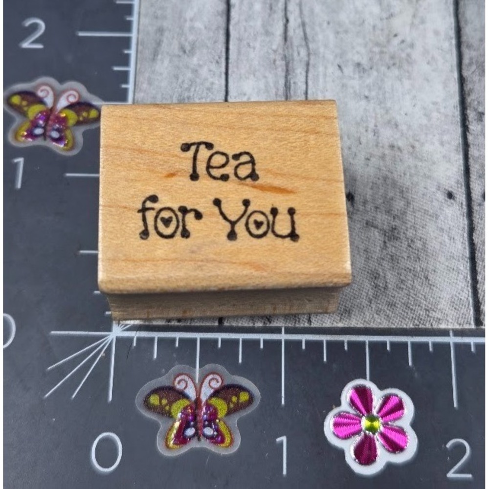 Darcie's Tea For You D1275 1996 Rubber Stamp Wood #J78
